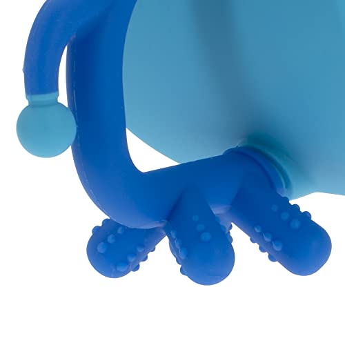 Nuby Geo Zoos Massaging Teether - Baby Teething Toy - Soft Easy Grip - 3+ Months - Elephant