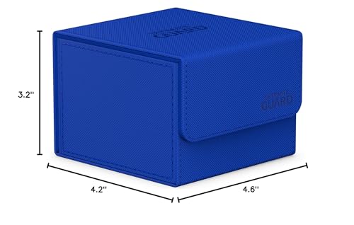 Ultimate Guard Sidewinder 133+, Deck Box for 133 Double-Sleeved TCG Cards, Blue, Magnetic Closure & Microfiber Inner Lining for Secure Storage