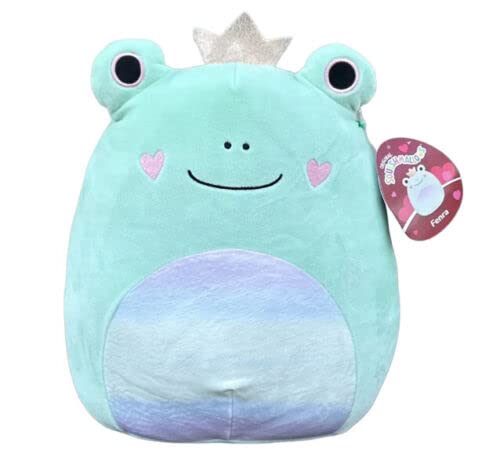 Squishmallows 11" Fenra The Frog with Crown and Heart