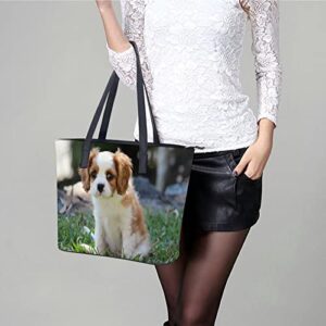 Womens Handbag Animal Dog Leather Tote Bag Top Handle Satchel Bags For Lady