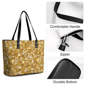 Womens Handbag Golden Texture Leather Tote Bag Top Handle Satchel Bags For Lady