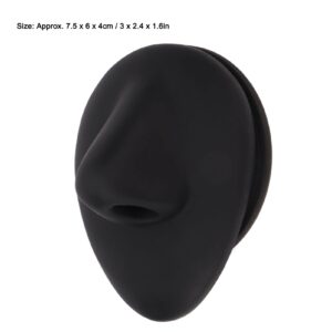 Silicone Nose Model, Simulated Black Nose Model for Acupuncture Teaching Instructions Jewelry Display