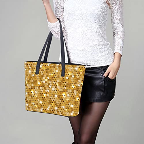 Womens Handbag Golden Texture Leather Tote Bag Top Handle Satchel Bags For Lady