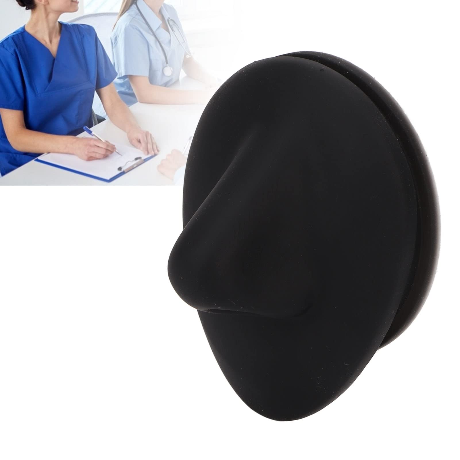 Silicone Nose Model, Simulated Black Nose Model for Acupuncture Teaching Instructions Jewelry Display