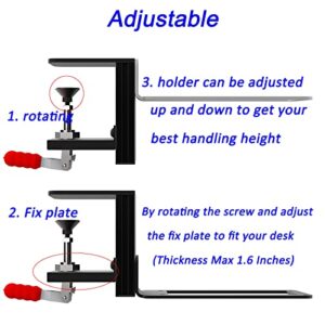 WELLMETE Desk Mount for Flight Sim Joystick-Compatible with Logitech G Extreme 3D PRO Joystick for Windows, Adjustable Enduring Steel Mount Holder for Hotas Flight Joystick Mount(NO Joystick)