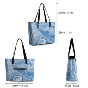 Womens Handbag Marble Texture Leather Tote Bag Top Handle Satchel Bags For Lady