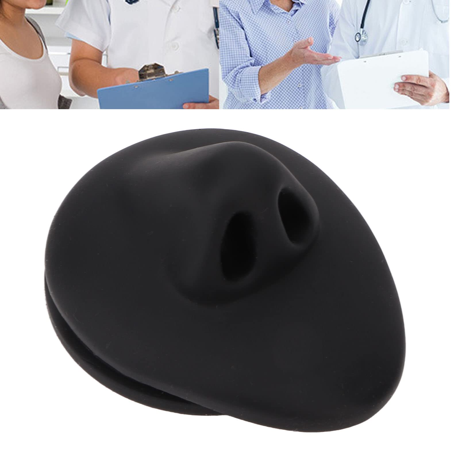 Silicone Nose Model, Simulated Black Nose Model for Acupuncture Teaching Instructions Jewelry Display