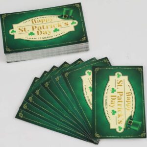 TOIcube 48PCS St.Patrick’s Day Fortune Cards – Shamrock Irish Lucky Scratch Off Games Supplies Activity