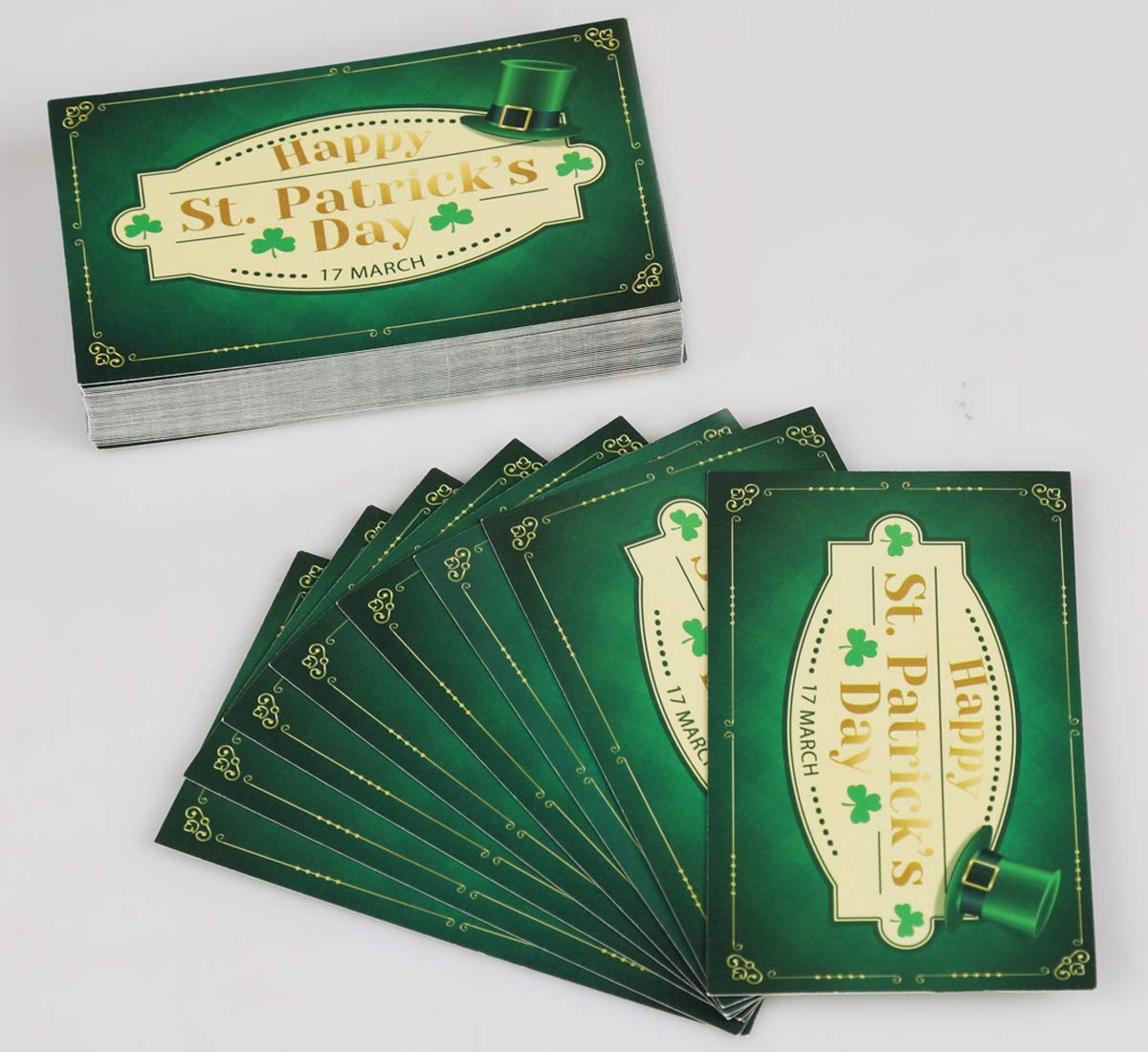 TOIcube 48PCS St.Patrick’s Day Fortune Cards – Shamrock Irish Lucky Scratch Off Games Supplies Activity