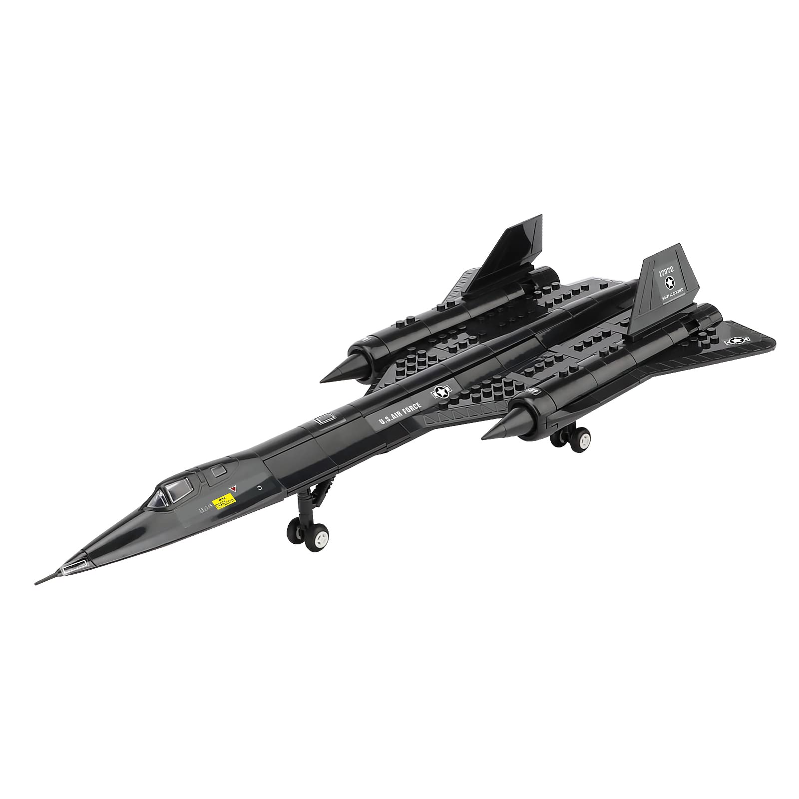 Military Airplane Sr71 Blackbird Reconnaissance Jet Fighter Building Block Set Beautifully Packaged, Suitable for 6-10 Years Old Children and Adults as Gifts (189 Pieces) Compatible with Lego