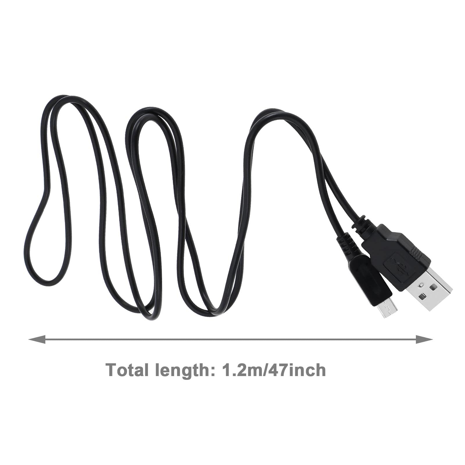 The Lord of the Tools 2Pcs USB Power Charger Cable Cord Replacement Compatible with Nintendo DSI/ 3DS/ 3DS XL/New 3DS / New 3DS XL/3DS LL USB Charging Cord Black