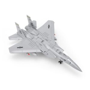 oqmi military airplane toy f-15 eagle jet fighter building block sets, birthday gift for 6-10 year boy and girl building block lovers (262 pieces)