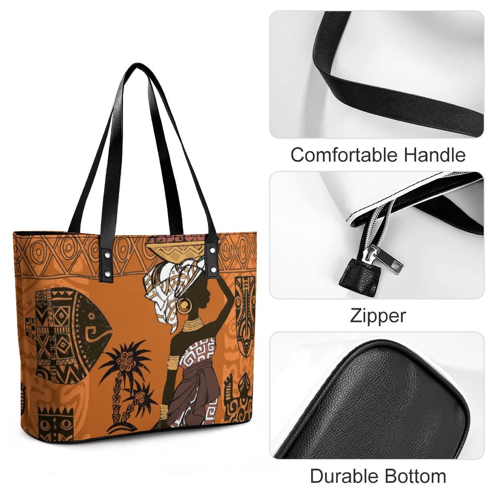 Womens Handbag African Woman Leather Tote Bag Top Handle Satchel Bags For Lady