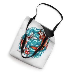 Yin Yang Koi Carp Nishikigoi Fish Traditional Japanese Art Tote Bag