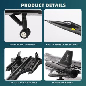 Military Airplane Sr71 Blackbird Reconnaissance Jet Fighter Building Block Set Beautifully Packaged, Suitable for 6-10 Years Old Children and Adults as Gifts (189 Pieces) Compatible with Lego