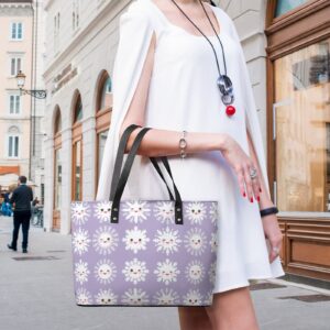 Womens Handbag Snowflake Leather Tote Bag Top Handle Satchel Bags For Lady