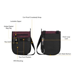 Sherpani Prima, Anti Theft Crossbody Bag, Travel Bag, Small Shoulder Bag, Cross Body Bag, Purses for Women (Merlot)