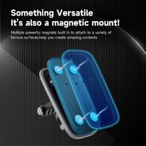 TELESIN Magnetic Mount + Backpack Clip, 360 Swivel Mount Bag Belt Shoulder Body Strap Holder Attach Accessories for GoPro Max 12 11 10 9 8 7 6 5, Insta360 X3 X4 GO3 Ace Pro, DJI Action 3 4 Pocket 3