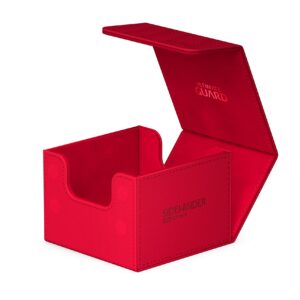 Ultimate Guard Sidewinder 133+, Deck Box for 133 Double-Sleeved TCG Cards, Red, Magnetic Closure & Microfiber Inner Lining for Secure Storage