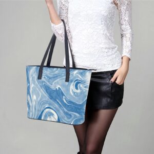 Womens Handbag Marble Texture Leather Tote Bag Top Handle Satchel Bags For Lady