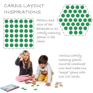 Montessori-Inspired Wooden Matching Game for Toddlers 2-4 Years - Things that Go - Durable, Scratch-Resistant 36 Card Set, Includes Carry Bag - Memory Game for Toddlers 2-4 Years - Means of Transport