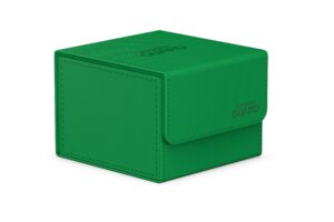 ultimate guard sidewinder 133+, deck box for 133 double-sleeved tcg cards, green, magnetic closure & microfiber inner lining for secure storage