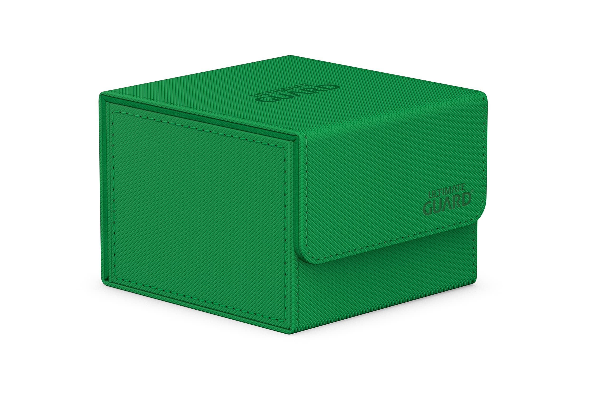 Ultimate Guard Sidewinder 133+, Deck Box for 133 Double-Sleeved TCG Cards, Green, Magnetic Closure & Microfiber Inner Lining for Secure Storage