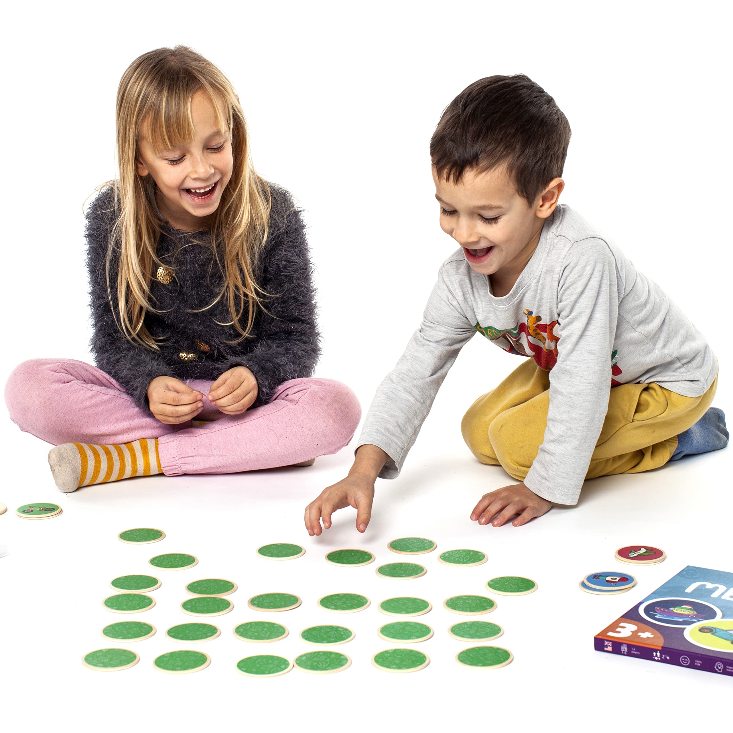 Montessori-Inspired Wooden Matching Game for Toddlers 2-4 Years - Things that Go - Durable, Scratch-Resistant 36 Card Set, Includes Carry Bag - Memory Game for Toddlers 2-4 Years - Means of Transport