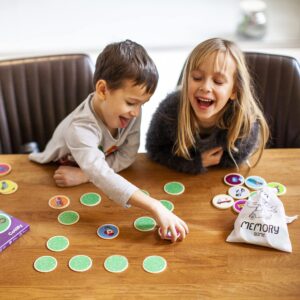 Montessori-Inspired Wooden Matching Game for Toddlers 2-4 Years - Things that Go - Durable, Scratch-Resistant 36 Card Set, Includes Carry Bag - Memory Game for Toddlers 2-4 Years - Means of Transport