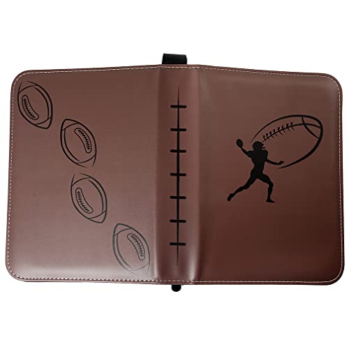 Leatherette 4 Pocket Trading Card Binder Album Holder Pages Folder Protector for America Football Trading Cards Sports TCG - Top loading 3 Ring Zip Card Binder Album Football Cards