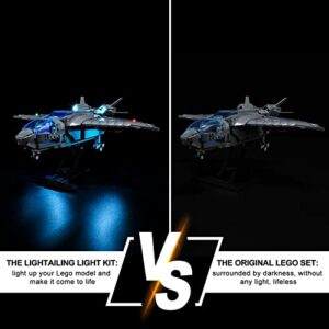 LIGHTAILING Light for Lego- 76248 The Avengers Quinjet - Led Lighting Kit Compatible with Lego Building Blocks Model - NOT Included The Model Set