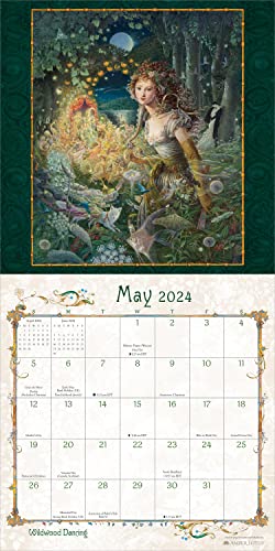 Women of Myth & Magic 2024 Fantasy Art Wall Calendar by Kinuko Craft | 12" x 24" Open | Amber Lotus Publishing