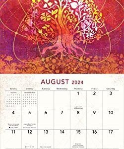 Be Here Now 2024 Wall Calendar: Teachings from Ram Dass | 12" x 24" Open | Amber Lotus Publishing