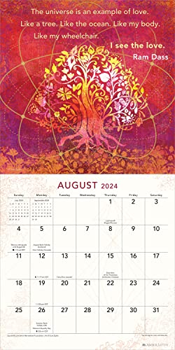 Be Here Now 2024 Wall Calendar: Teachings from Ram Dass | 12" x 24" Open | Amber Lotus Publishing