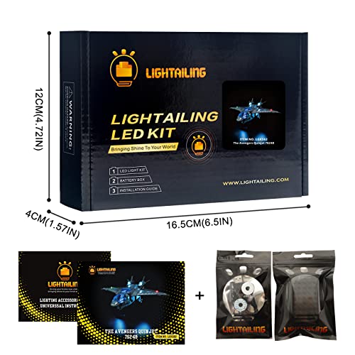 LIGHTAILING Light for Lego- 76248 The Avengers Quinjet - Led Lighting Kit Compatible with Lego Building Blocks Model - NOT Included The Model Set