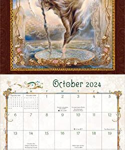 Women of Myth & Magic 2024 Fantasy Art Wall Calendar by Kinuko Craft | 12" x 24" Open | Amber Lotus Publishing