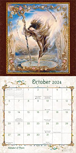 Women of Myth & Magic 2024 Fantasy Art Wall Calendar by Kinuko Craft | 12" x 24" Open | Amber Lotus Publishing