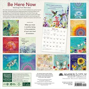 Be Here Now 2024 Wall Calendar: Teachings from Ram Dass | 12" x 24" Open | Amber Lotus Publishing