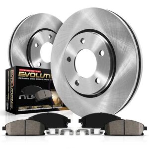 power stop front koe8744 stock replacement brake pad and rotor kit autospecialty