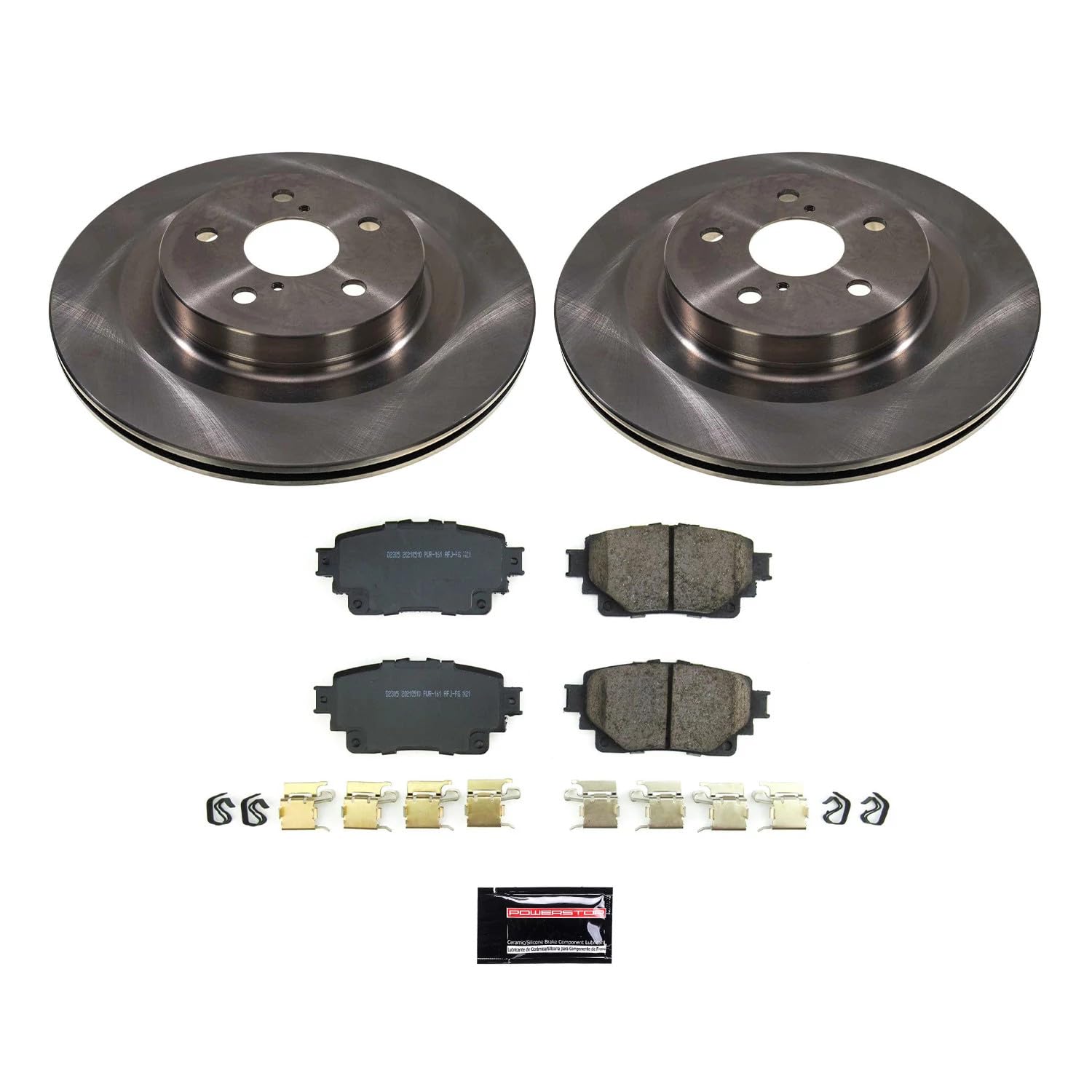 Power Stop Rear KOE8716 Stock Replacement Brake Pad and Rotor Kit Autospecialty For Toyota RAV4 Prime 2021-2022, Toyota Sienna 2021-2022 [Model Specific]