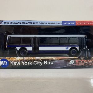 Grumman 870 Transit Bus-New York City Transit Iconic Replicas 1/87 Scale New in The Box 5" Long