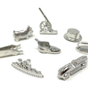 Valchemist Replacement Metal Game Pieces for Monopoly Pieces Set of 8 Tokens