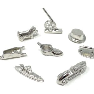 Valchemist Replacement Metal Game Pieces for Monopoly Pieces Set of 8 Tokens