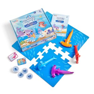 hand2mind Hammerhead Number Hunt! Math Game, Addition and Subtraction Games, Educational Board Games, Fun Games for Family Game Night, Kindergarten Learning Games for Kids Ages 5-7, Kids Learning Toys