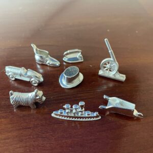 Valchemist Replacement Metal Game Pieces for Monopoly Pieces Set of 8 Tokens