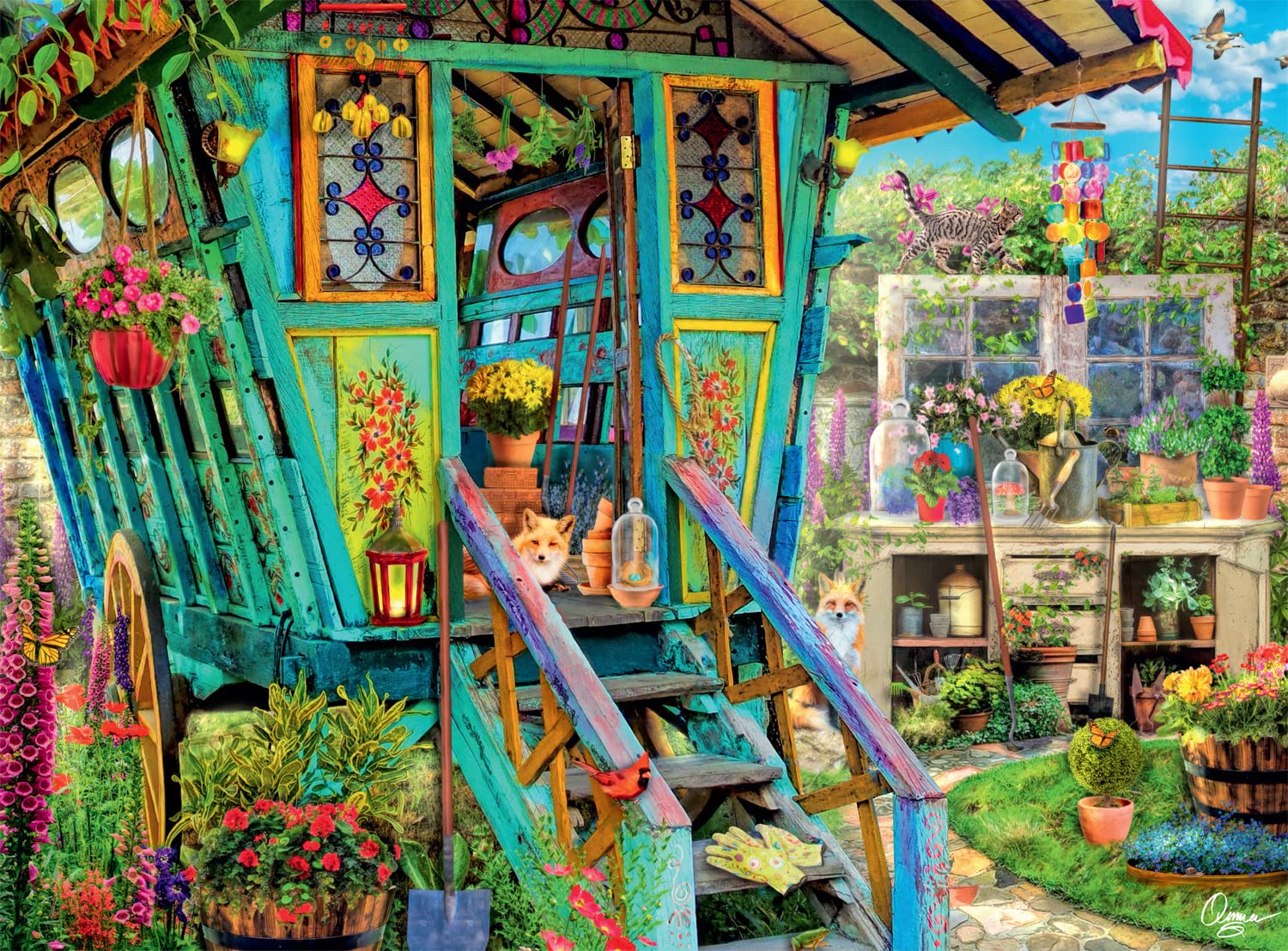 Buffalo Games - Aimee Stewart - The Potting Shed - 1000 Piece Jigsaw Puzzle for Adults Challenging Puzzle Perfect for Game Nights - Finished Puzzle Size is 26.75 x 19.75