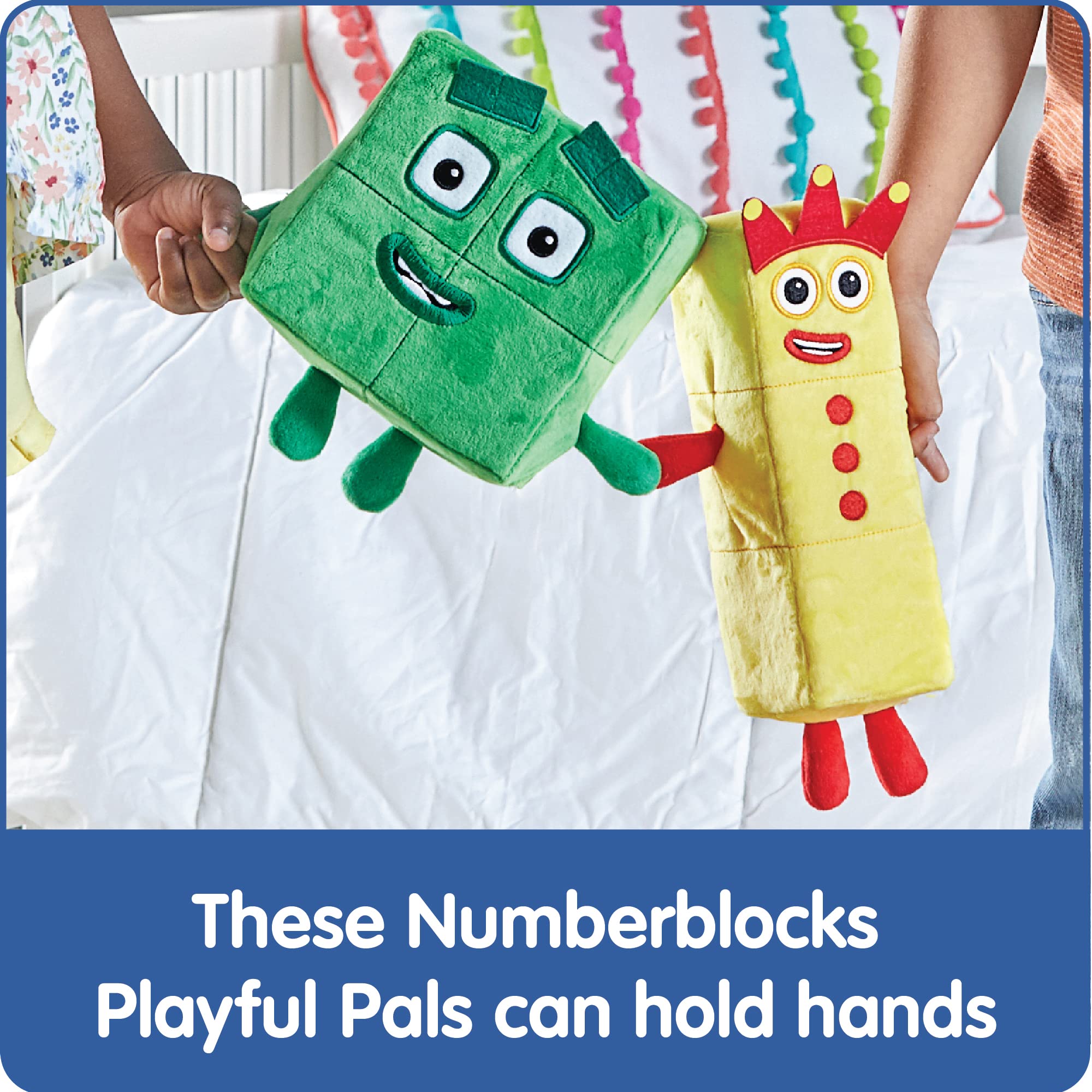 hand2mind Numberblocks Three and Four Playful Pals, Small Plush Figure Toys, Cute Plushies, Stuffed Toys, Preschool Number Toys, Math Learning Toys, Toddler Imaginative Play, Birthday Gifts for Kids