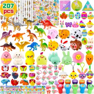 207pcs easter egg fillers for kids toddlers girls boys ,easter egg stuffers easter basket stuffers easter gifts toys easter hunt party supplies classroom exchange gift