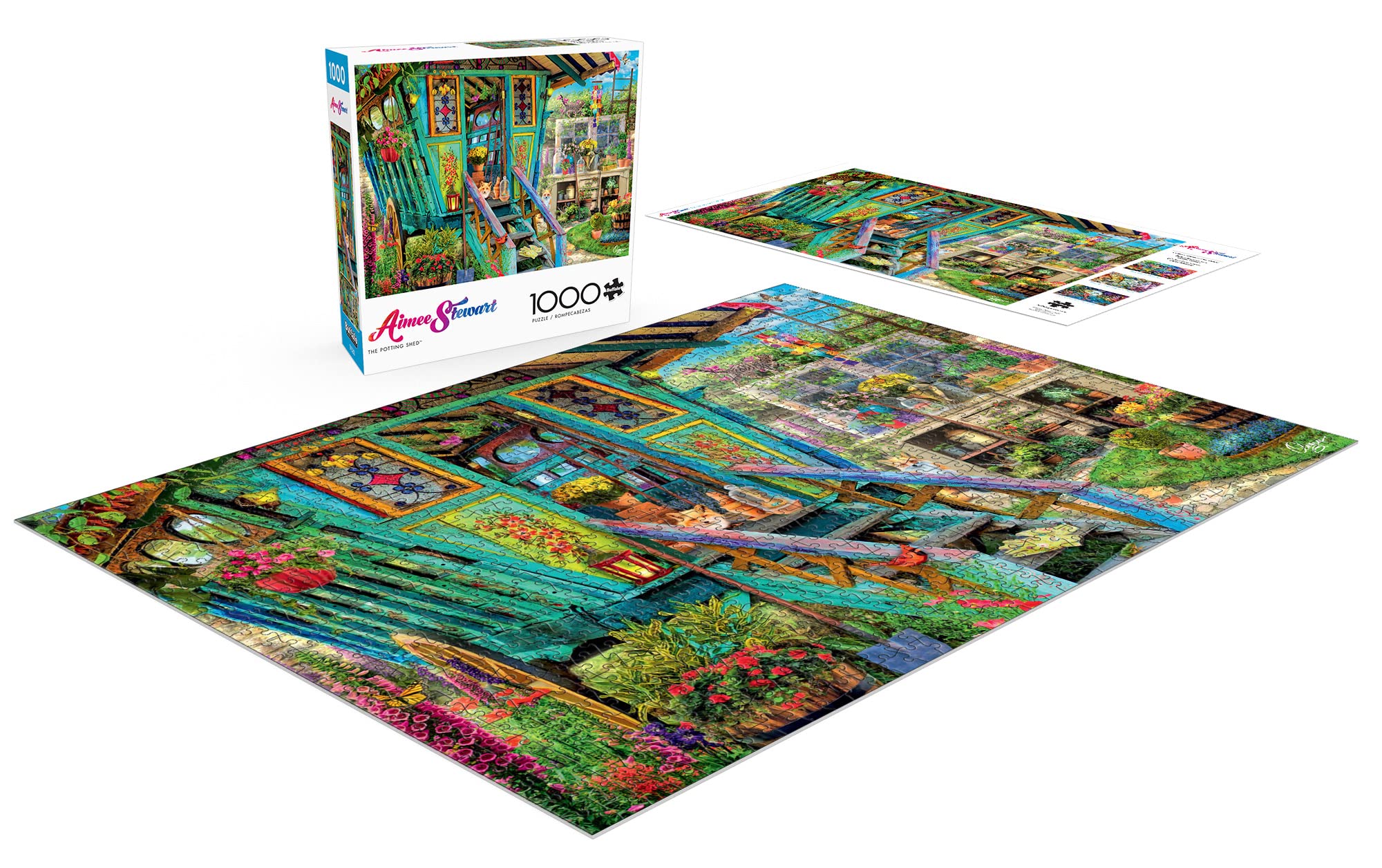 Buffalo Games - Aimee Stewart - The Potting Shed - 1000 Piece Jigsaw Puzzle for Adults Challenging Puzzle Perfect for Game Nights - Finished Puzzle Size is 26.75 x 19.75