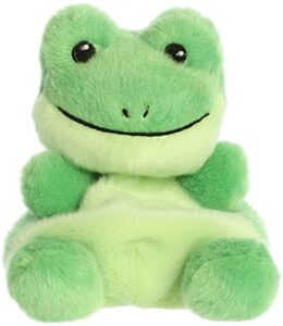 aurora® adorable palm pals™ ribbits frog™ stuffed animal - pocket-sized play - collectable fun - green 5 inches